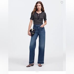 Madewell Emmett Wide-Leg Jeans in 27 petite